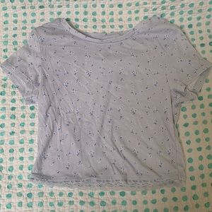 PacSun blue lace baby tee